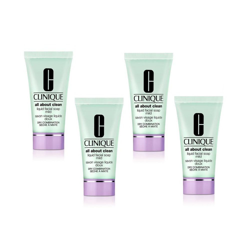 CLINIQUE All About Clean Liquid Facial Soap Mild 1oz/30ml each Bundle of 4 - Picture 1 of 3